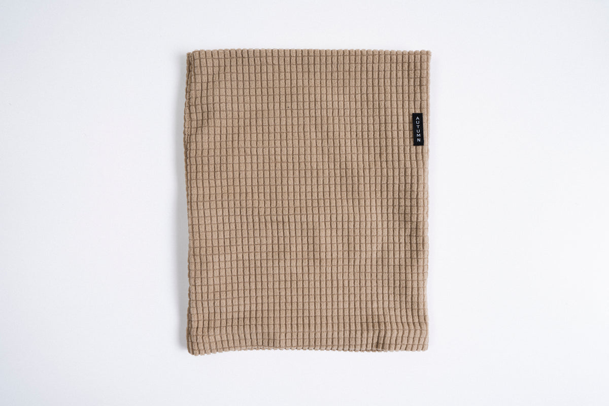 Grid Fleece Neck Gaiter - Sand