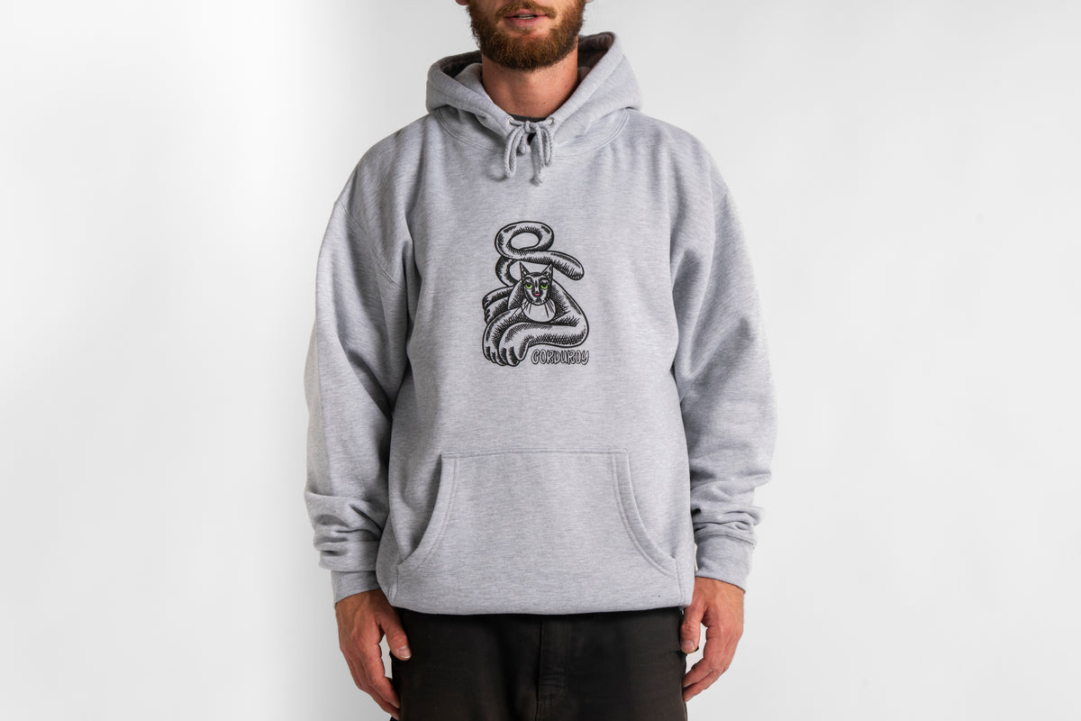 Jamie Cat Hooded Fleece - Heather Grey
