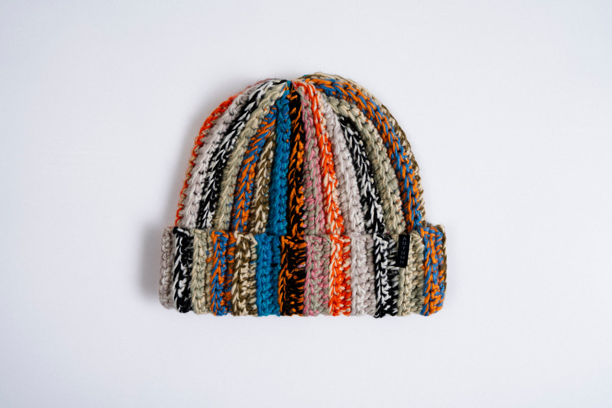 Patchwork Beanie - Teal