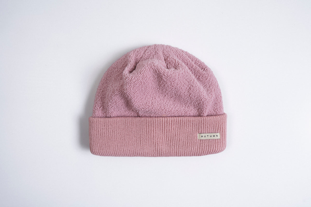 Reverse Fleece Beanie - Plum