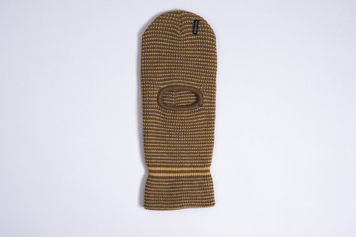 Striped Mask - Dark Sand