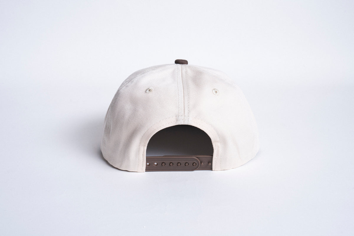Twill Five Panel Snapback - Natural