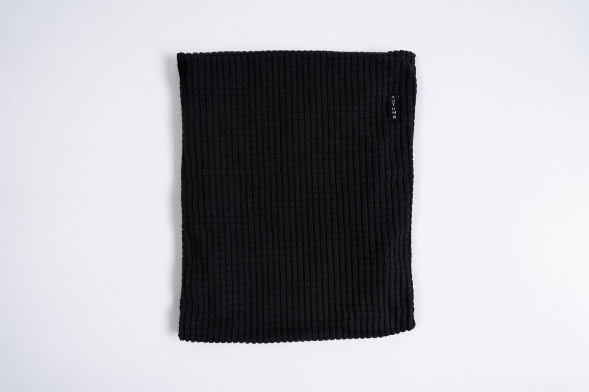 Grid Fleece Neck Gaiter - Black