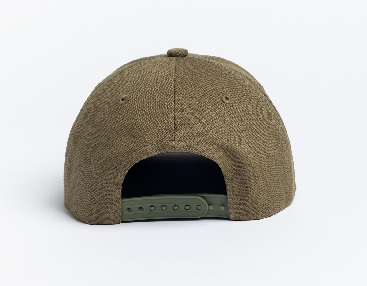 Canvas 5 Panel Snapback - Olive