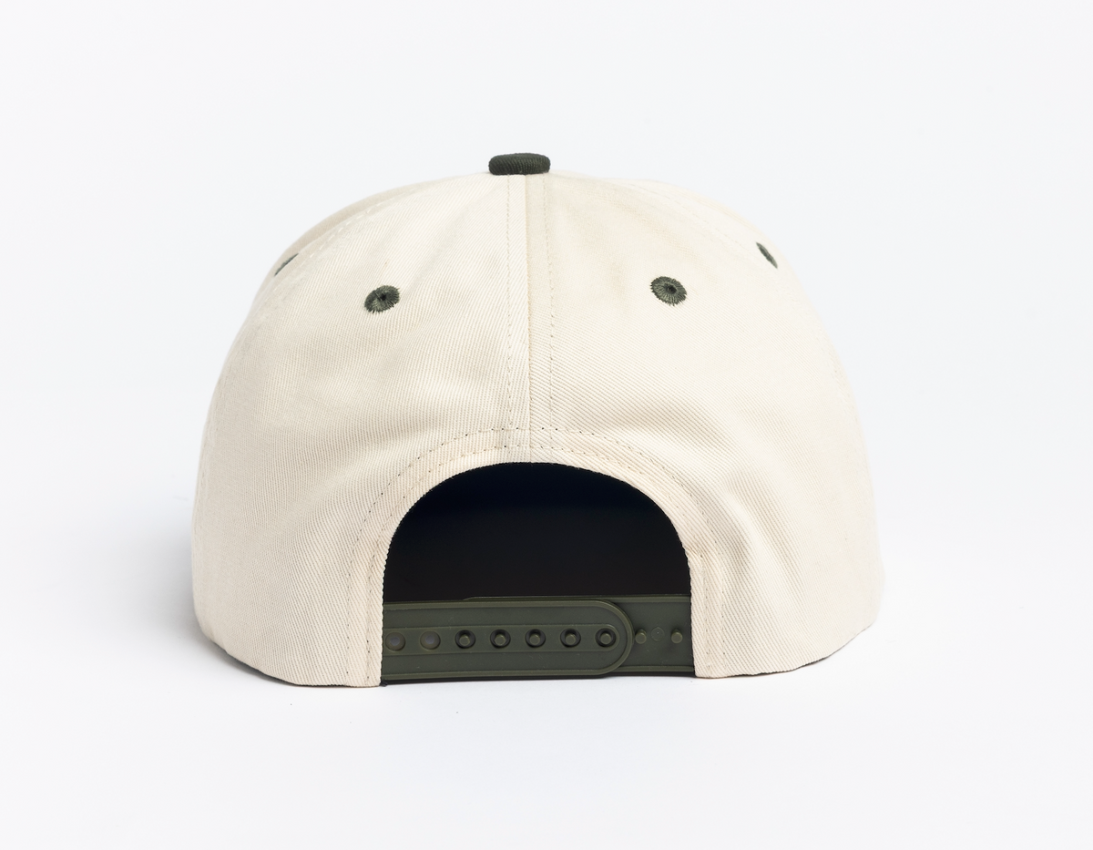 Twill 6 Panel Snapback -Natural