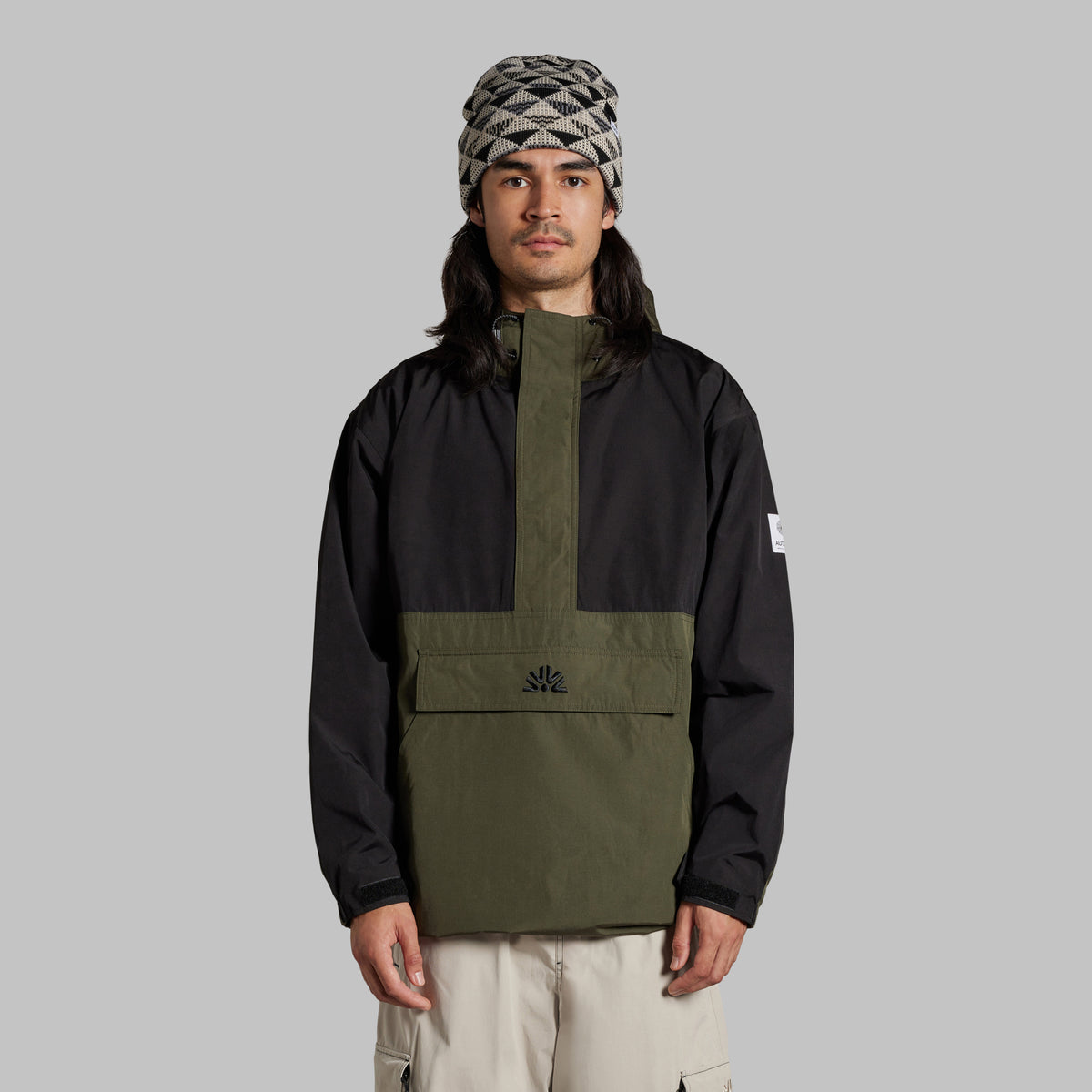 2025 CASCADE ANORAK JACKET - MILITARY GREEN / BLACK