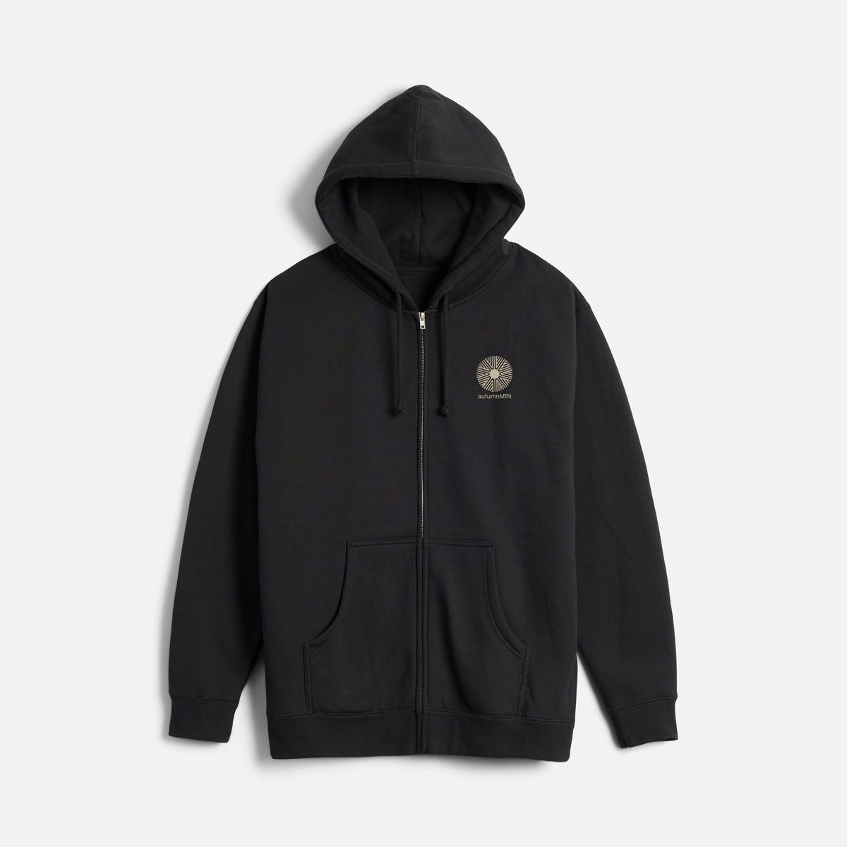 Mtn Zip Hoodie - Black