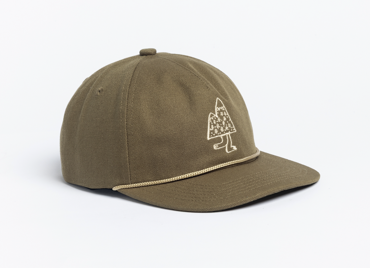 Canvas 5 Panel Snapback - Olive
