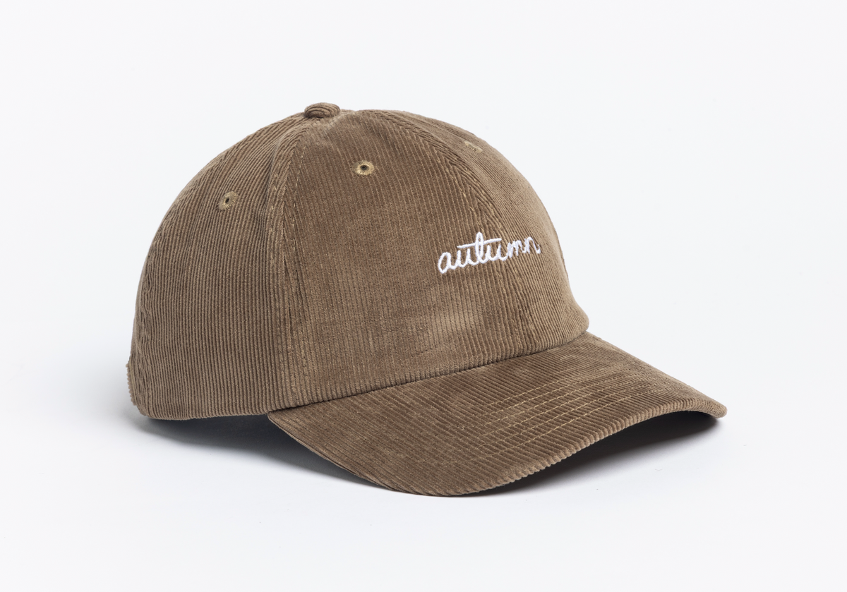 Cord 6 Panel Strapback- Khaki