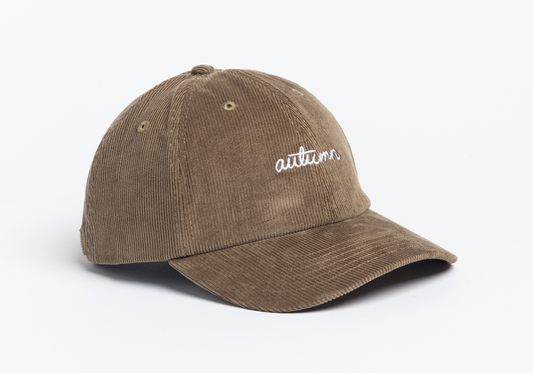 Cord 6 Panel Strapback- Khaki