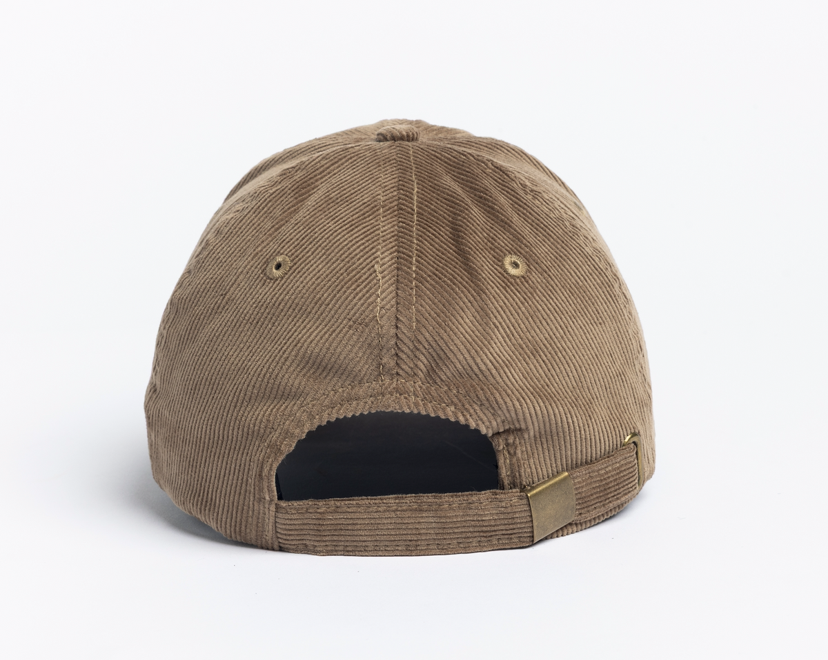 Cord 6 Panel Strapback- Khaki