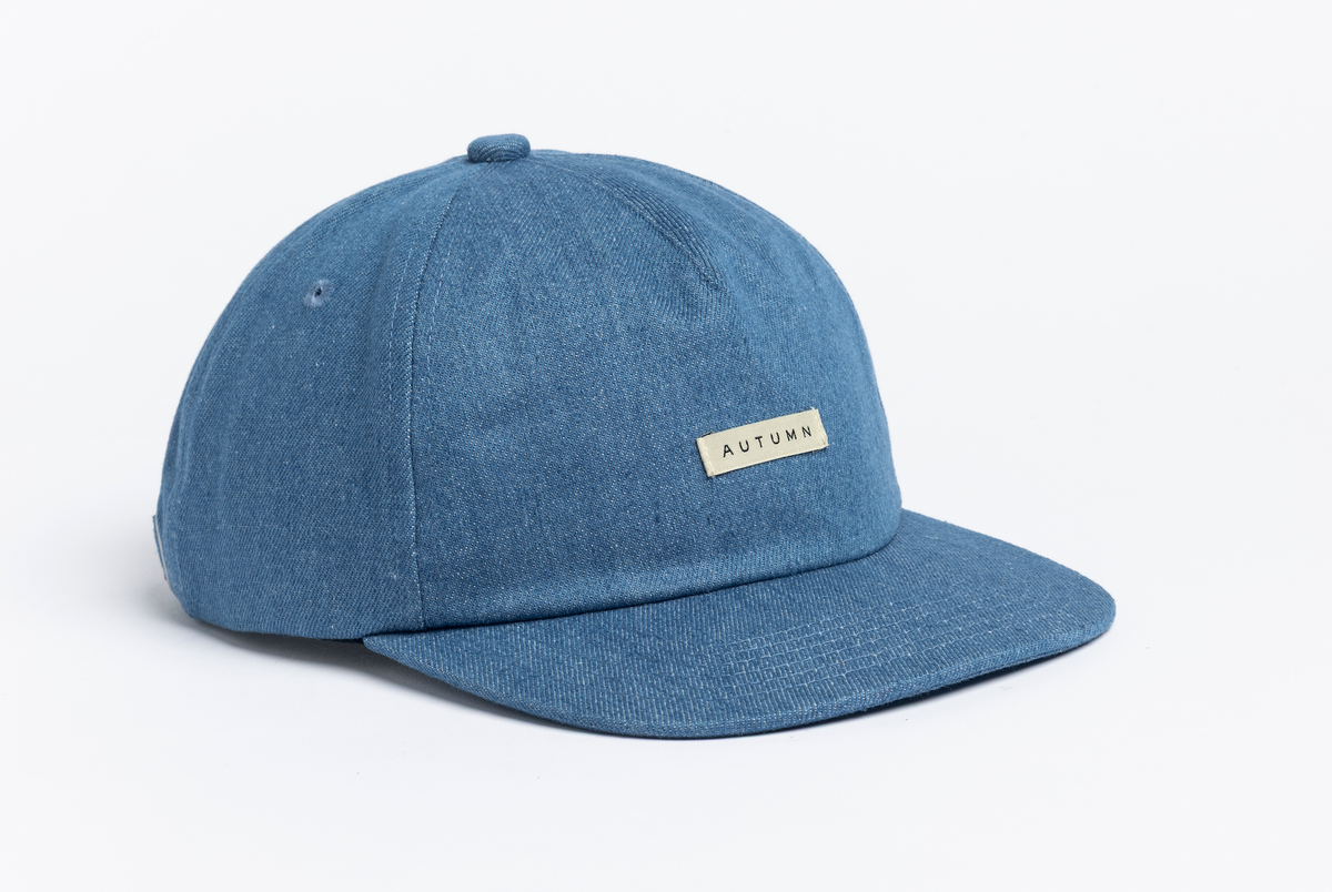 Mixed 5 Panel Strapback - Denim
