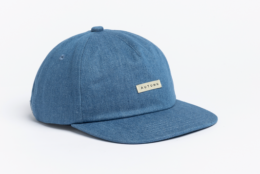 Mixed 5 Panel Strapback - Denim