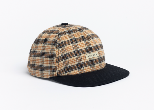 Mixed 5 Panel Strapback -Plaid