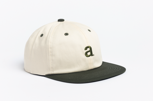 Twill 6 Panel Snapback -Natural