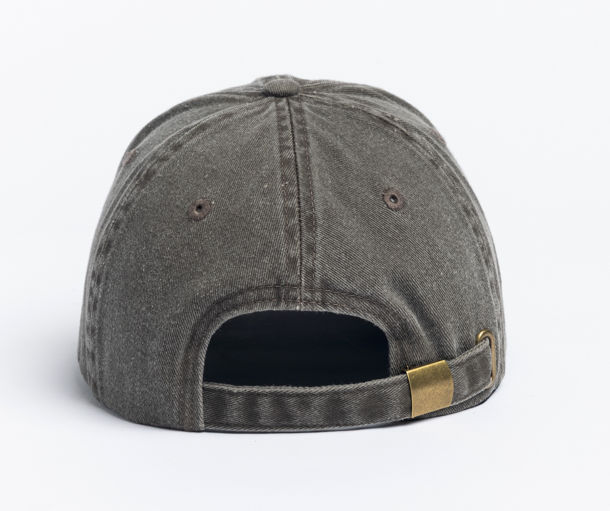 Washed 6 Panel Strapback - Brown